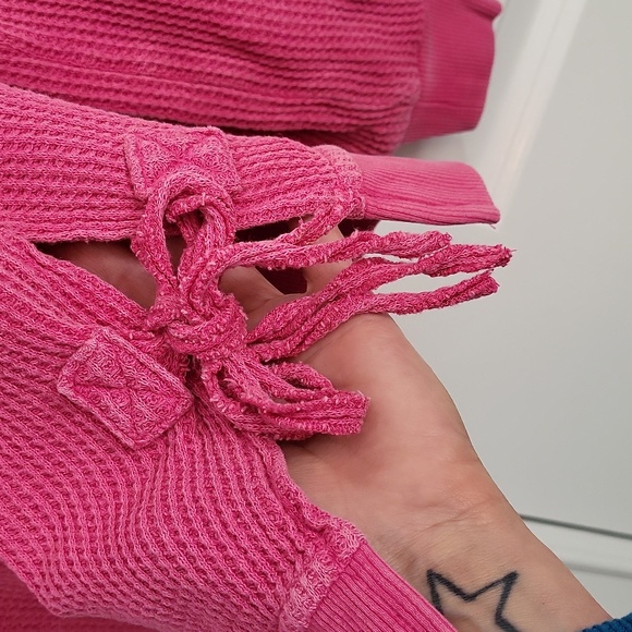 Anthropologie Saturday Sunday Thermal Top - Pink - S - LAST CHANCE DONATING SOON - Picture 9 of 9